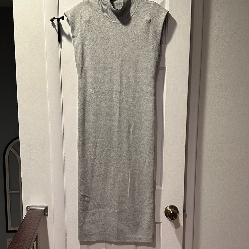 French Connection Light Gray Midi Dress